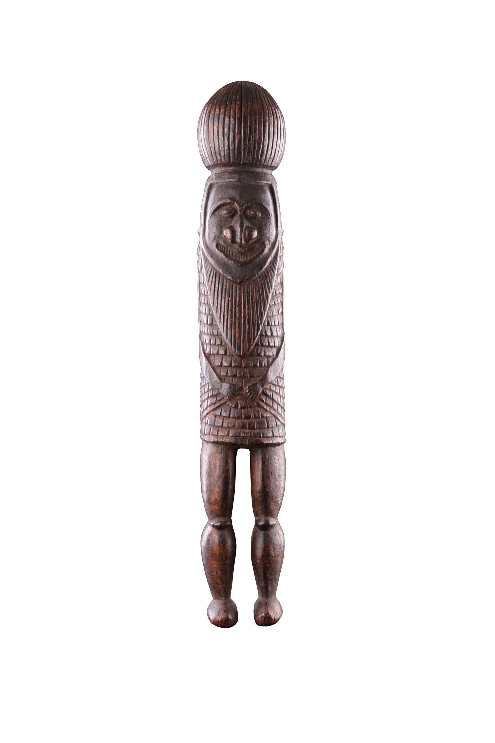 Rare Melanesian New Caledonian Kanak Ceremonial Mourning Figure of a Masked Dancer